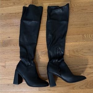 Lulu's Black Over the Knee Boots